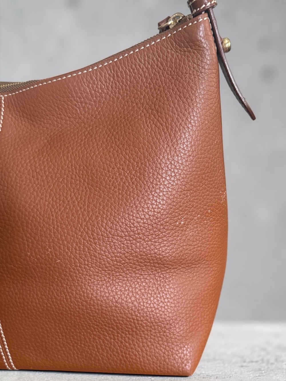 Authenticated Dooney & Bourke Brown Pebbled Leather Hobo Bag! COA! EUC! - Picture 15 of 15